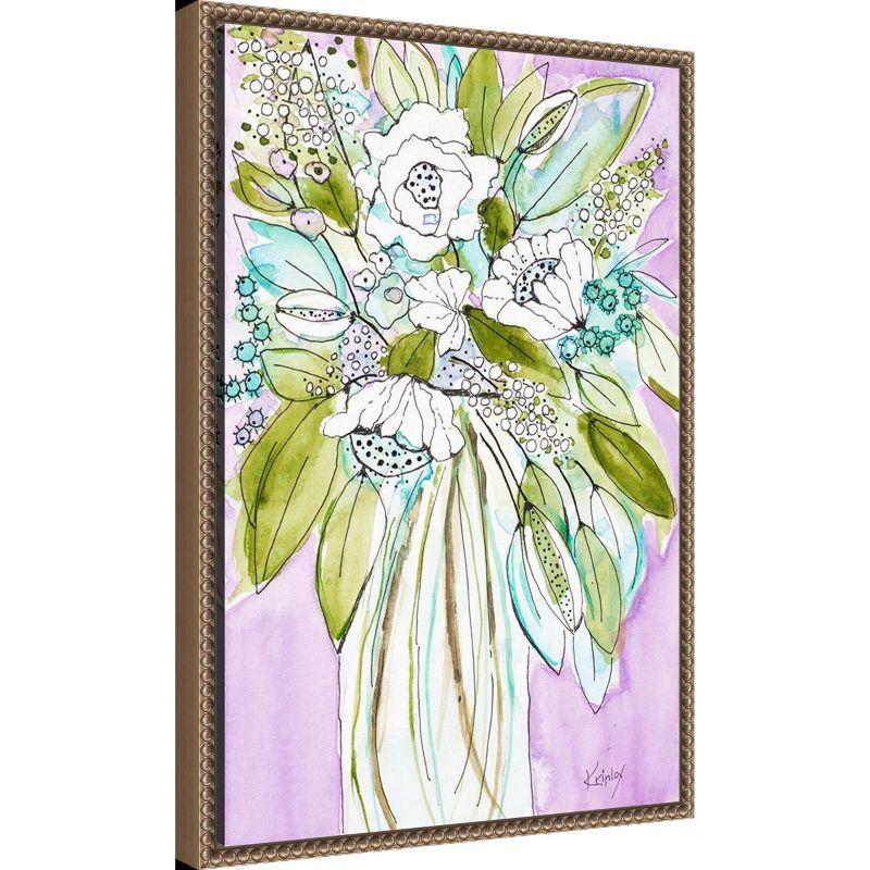 Amanti Art Hopeful Bouquet by Krinlox Framed Canvas Wall Art