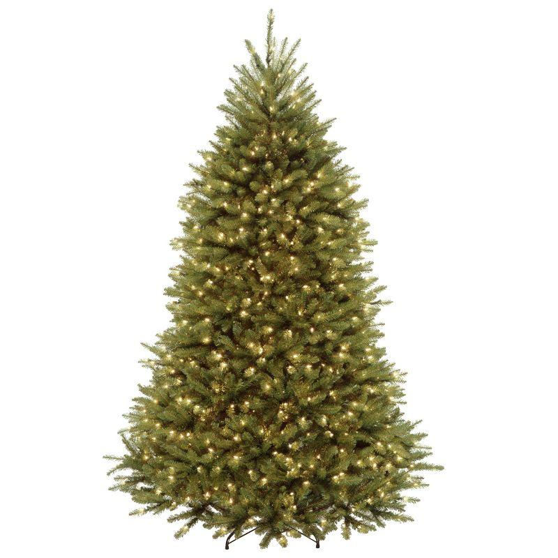 7.5' Prelit Hinged Dunhill Fir Artificial Christmas Tree Dual Lights - National Tree Company