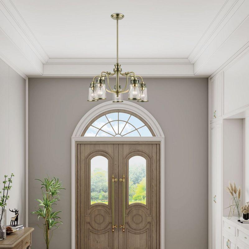 Livex Lighting Lawrenceville 5 - Light Chandelier in  Antique Brass