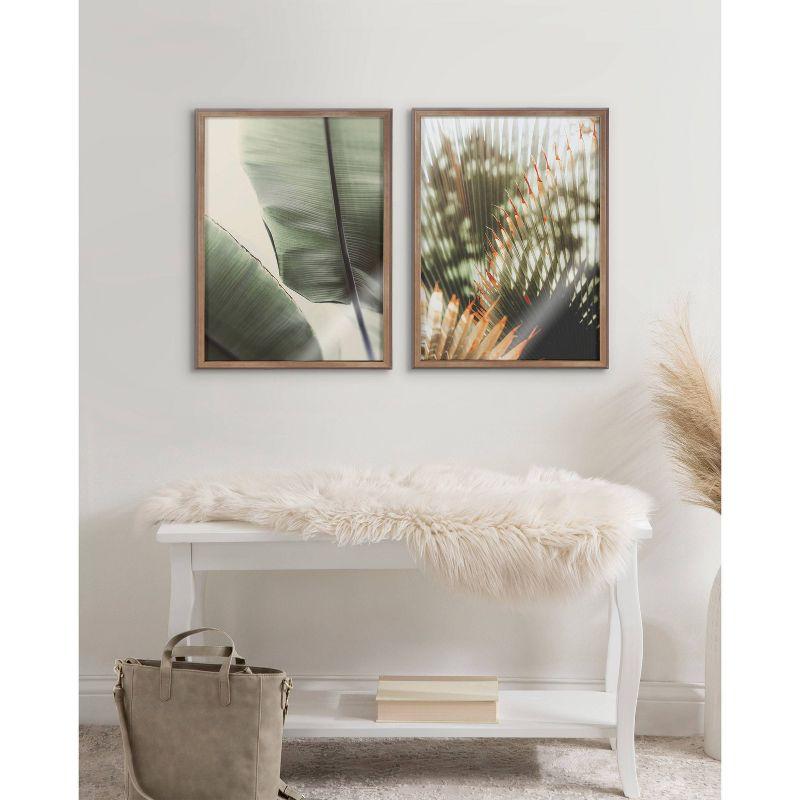 18" x 24" Blake Vintage Palms Framed Printed Glass by Alicia Abla Gold - Kate & Laurel All Things Decor: Modern Wall Decor