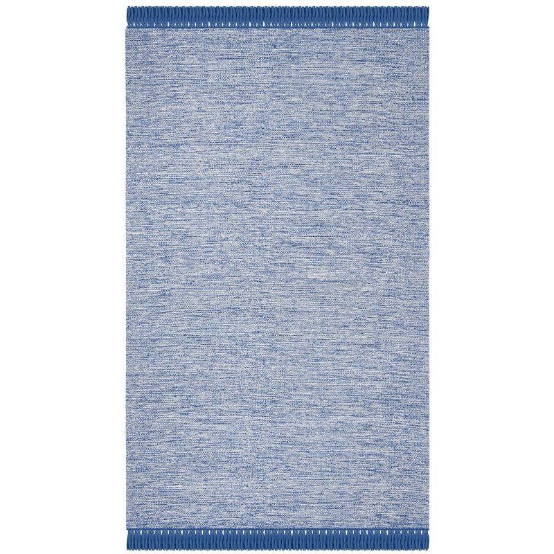 Coastal Breeze Blue Handwoven Cotton 5' x 8' Area Rug