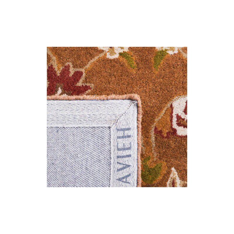 Heritage HG816 Handmade Accent Rug - 2'3"x4' - Mocha/Ivory - Safavieh