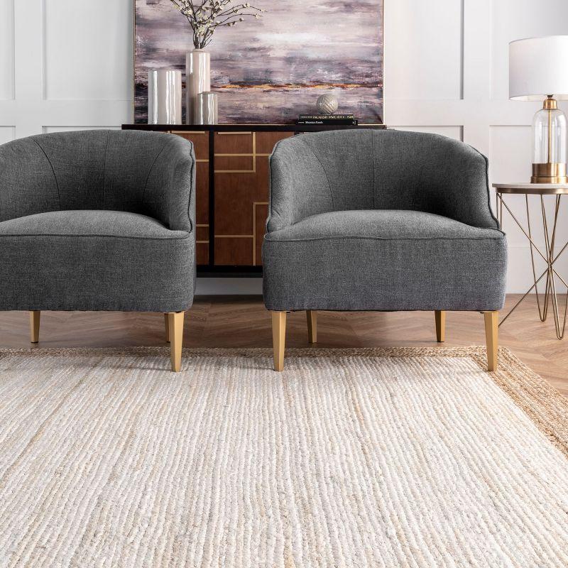 nuLOOM Eleonora Casual Jute Area Rug, Runner 2' 6" x 6', White