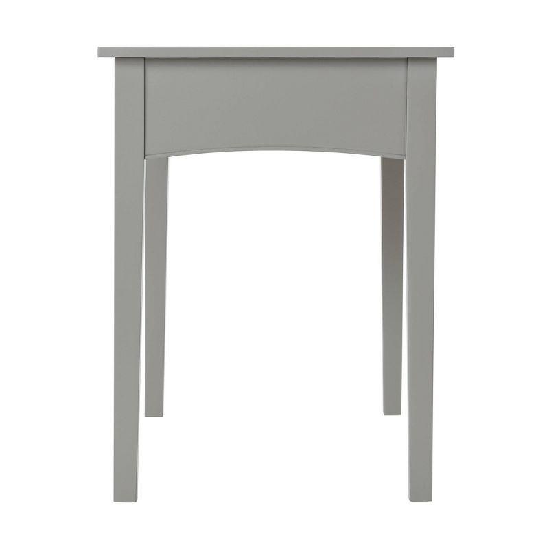 40" Shaker Cottage Desk Gray - Alaterre Furniture: Transitional Style, Pine Frame, Storage Drawer