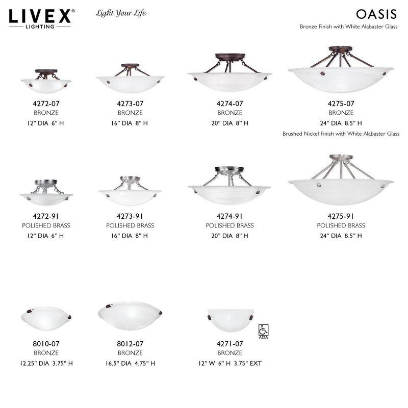 Livex Lighting Oasis 3 - Light Flush Mount in  Bronze