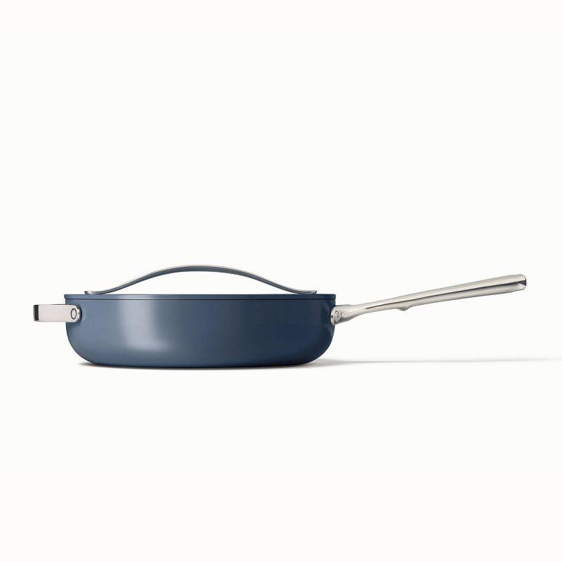 Navy Blue Nonstick Ceramic 4.5qt Sauté Pan with Lid