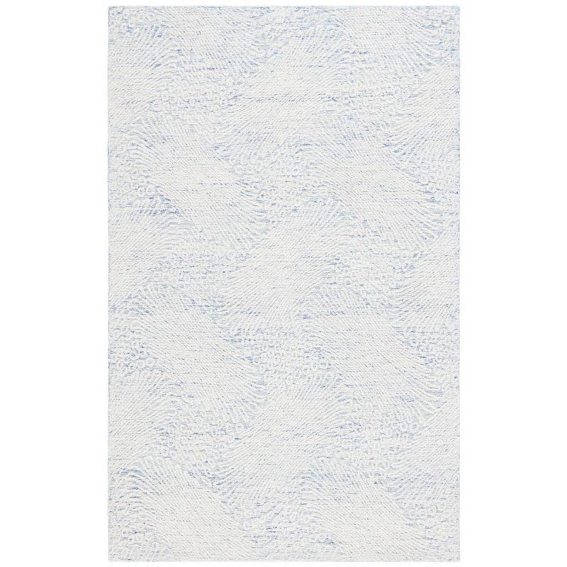Ebony EBN105 Hand Tufted Indoor Area Rug - Blue/Ivory - 4'x6' - Safavieh