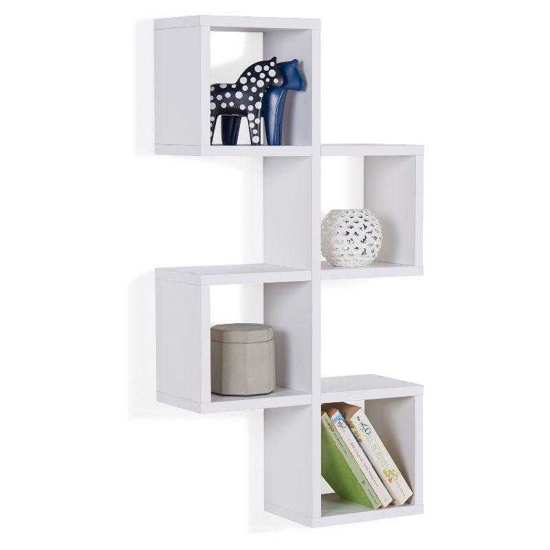 30" x 15.25" Cubby Chessboard Wall Shelf White - Danya B.