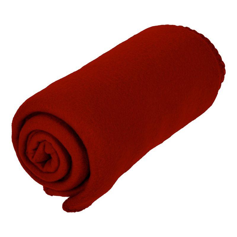 Lexi Home Super Soft 50 x 60 Cozy Fleece Throw Blanket - Red