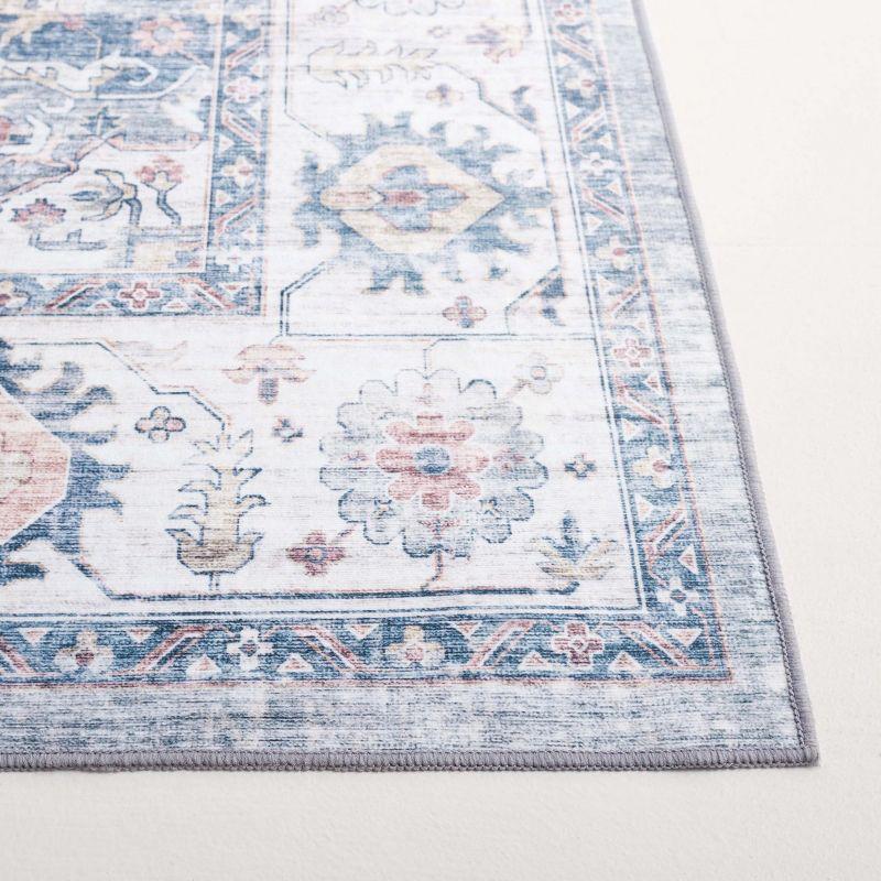 Arizona ARZ517 Power Loomed Machine Washable Area Rug - Light Blue/Ivory - 4'x6' - Safavieh.