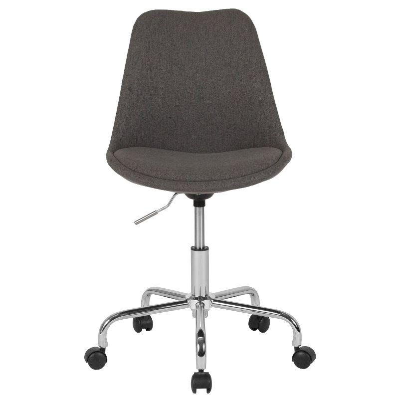 Flash Furniture Aurora Series Mid-Back Fabric Task Office Chair with Pneumatic Lift and Chrome Base