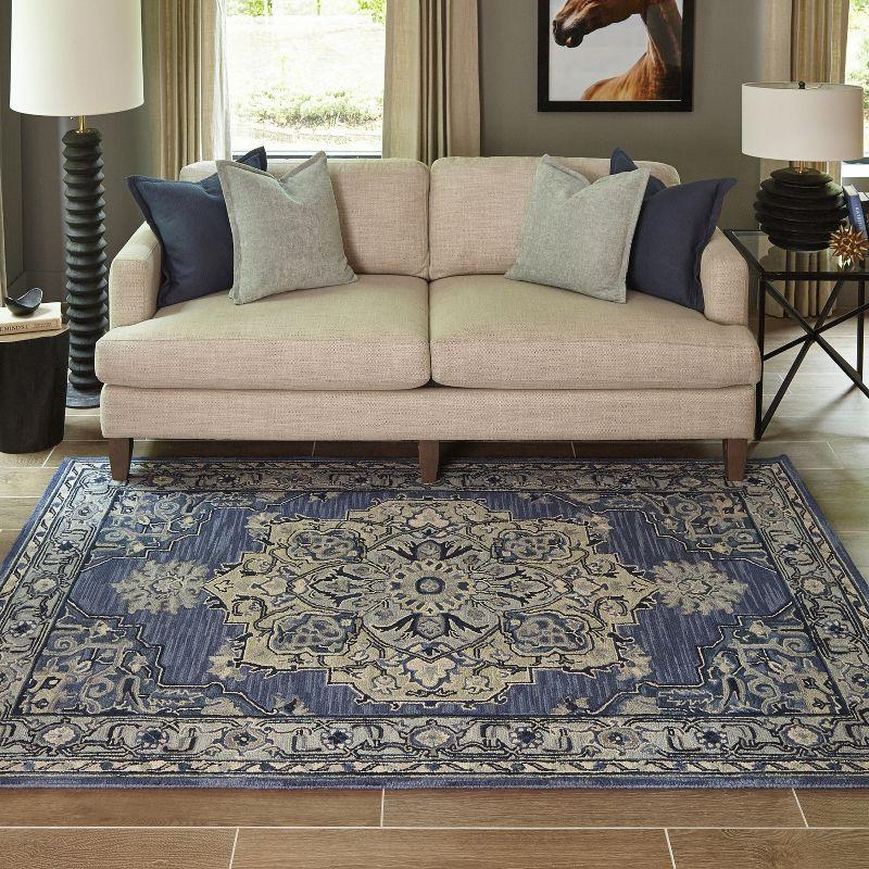 2'x3' Medallion Tufted Accent Rug Denim - Momeni