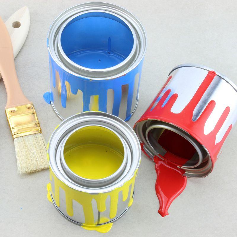Cornucopia Brands Metal Paint Cans Quarter Pint Size w/ Lids, 6pk, Empty Unlined Mini Paint Pails