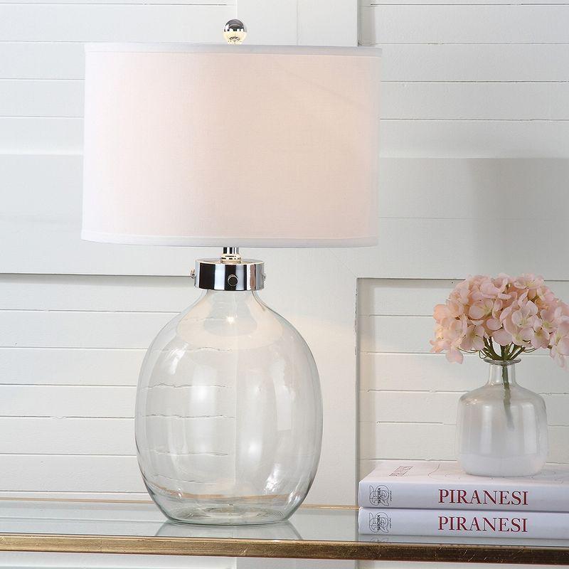Neville Clear Glass Table Lamp (Set of 2) - LIT4067 - Glass - Safavieh