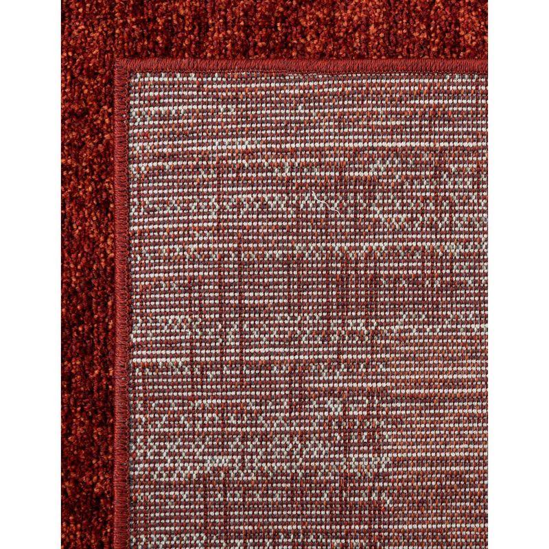 Red Rectangular Tufted Synthetic 8' x 10' Area Rug