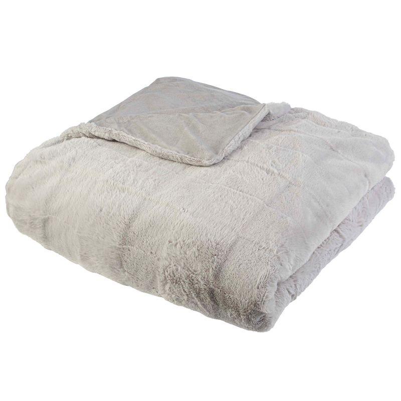 Lavish Home 60x80 Jacquard Faux Fur Blanket