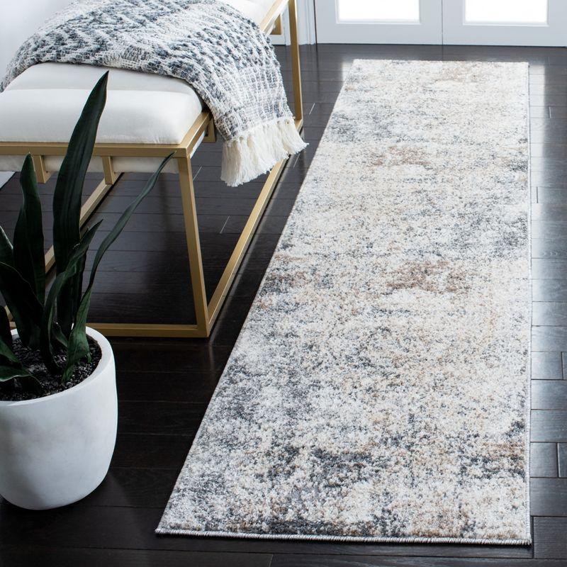 Aston ASN705 Power Loomed Indoor Runner Rug - Ivory/Grey - 2'x8' - Safavieh