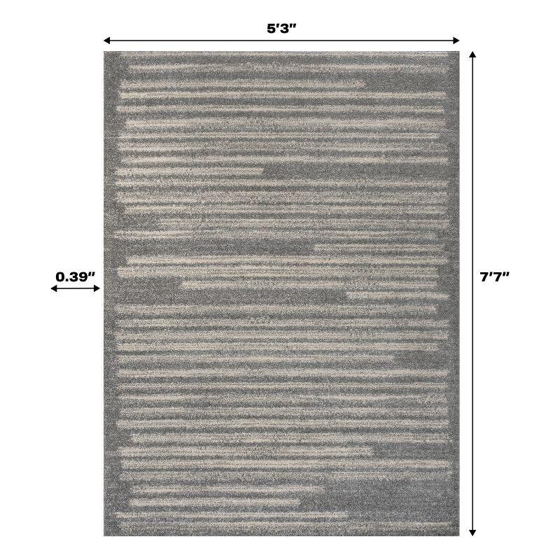 Khalil Modern Berber Stripe Indoor Area Rug - JONATHAN Y