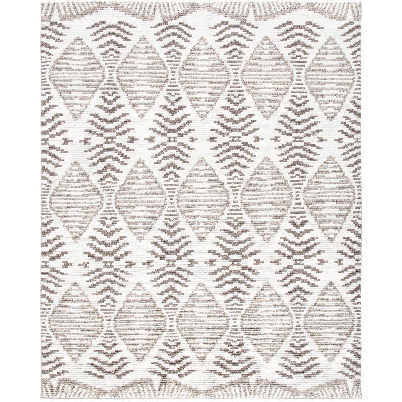 Kenya KNY175 Hand Knotted Area Rug - Grey/Ivory - 8'x10' - Safavieh