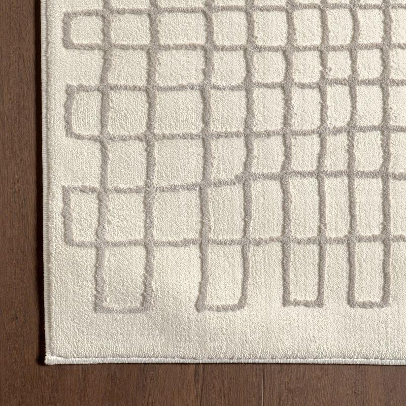 Nuloom Princess Modern Machine Washable Indoor Area Rug, 4' x 6', Cream