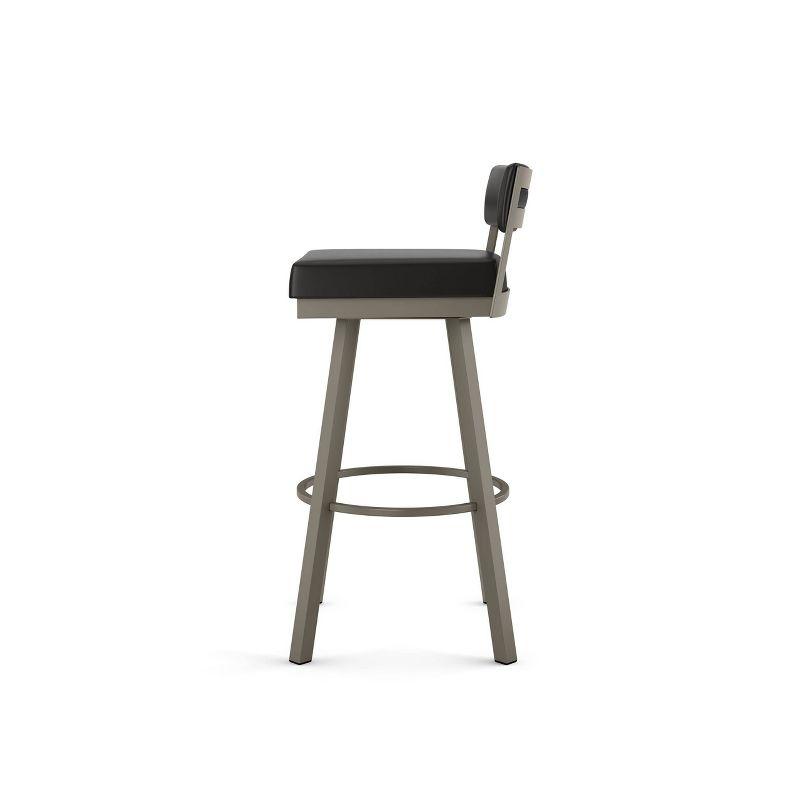 Amisco Travis Upholstered Counter Height Barstool Black/Gray