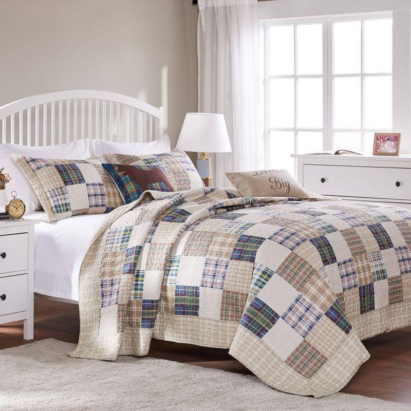 Oxford Plaid Reversible Quilt Set