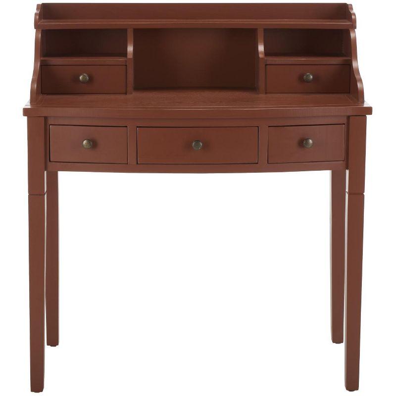 Landon Writing Desk - AMH6516 - Henna Brown - Safavieh Couture
