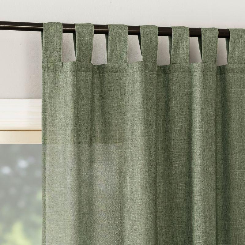 No. 918 Light Filtering Semi-Sheer Joshua Heathered Texture Tab Top Curtain Panel