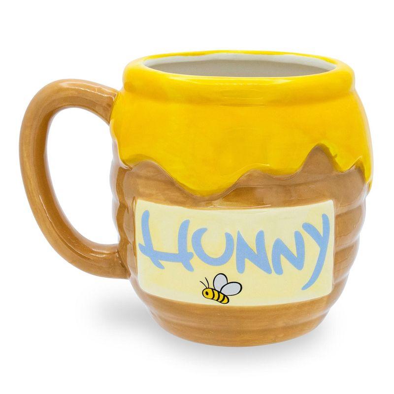 Silver Buffalo Disney Winnie the Pooh Honey Pot Sculpted Ceramic Mug | Holds 23 Ounces