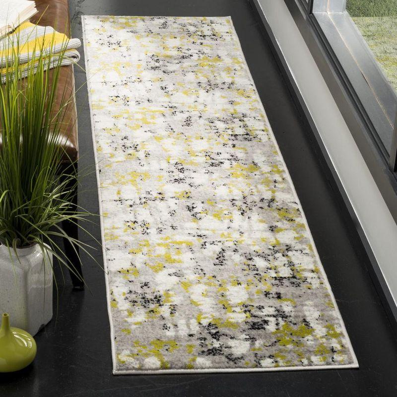 Skyler SKY193 Power Loomed Indoor Runner Rug - Grey/Green - 2'x8' - Safavieh