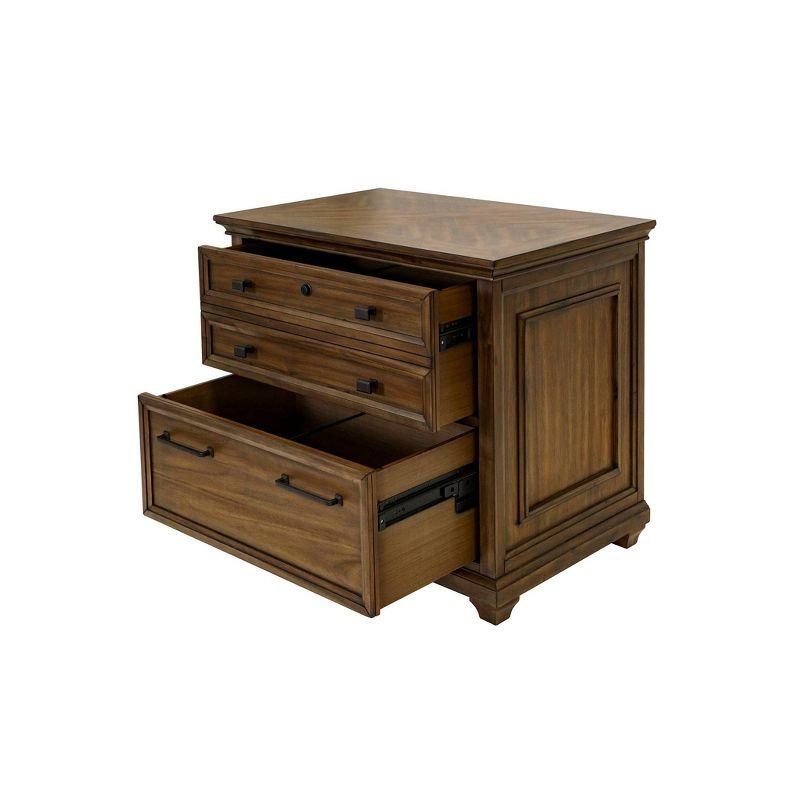 Porter Traditional Wood Lateral File Brown - Martin Furniture: 2-Drawer, No Assembly, 34"W x 22"D x 30"H