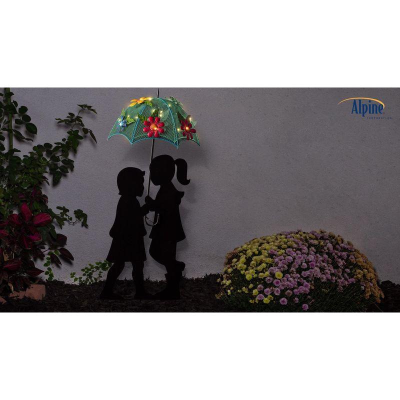 Winston Porter Gertrude Solar Girl and Boy Silhouette Garden Stake & Reviews | Wayfair