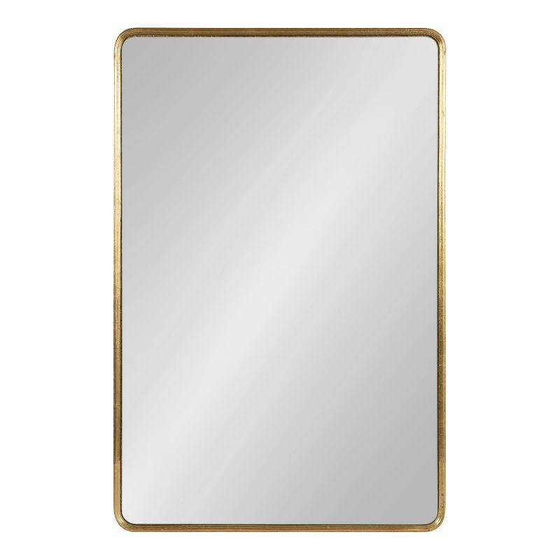 Kate and Laurel Caskill MDF Rectangle Mirror, 24x36, Gold