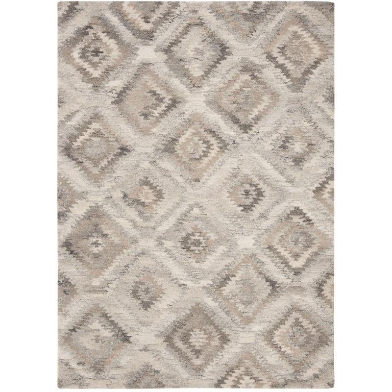 Wyndham WYD802 Hand Tufted Indoor Area Rug - Grey/Taupe - 5'x8' - Safavieh