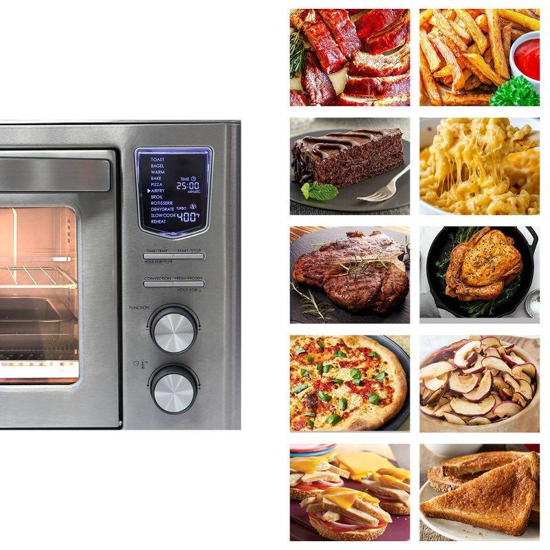 Kenmore 11-in-1 25qt Digital Air Fryer Convection Toaster Oven Rotisserie: Stainless Steel Countertop Oven, 1700W