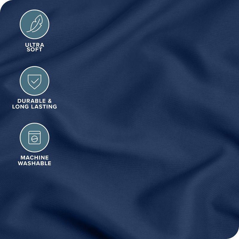 Microfiber King - Envelope - 20 x 36 Dark Blue Pillowcase Set by Bare Home