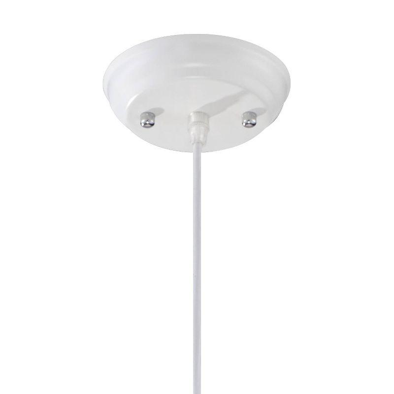 Possini Euro Design Felton White Pendant Light 13" Wide Mid Century Modern Rounded Shade for Dining Room House Foyer Kitchen Island Entryway Bedroom
