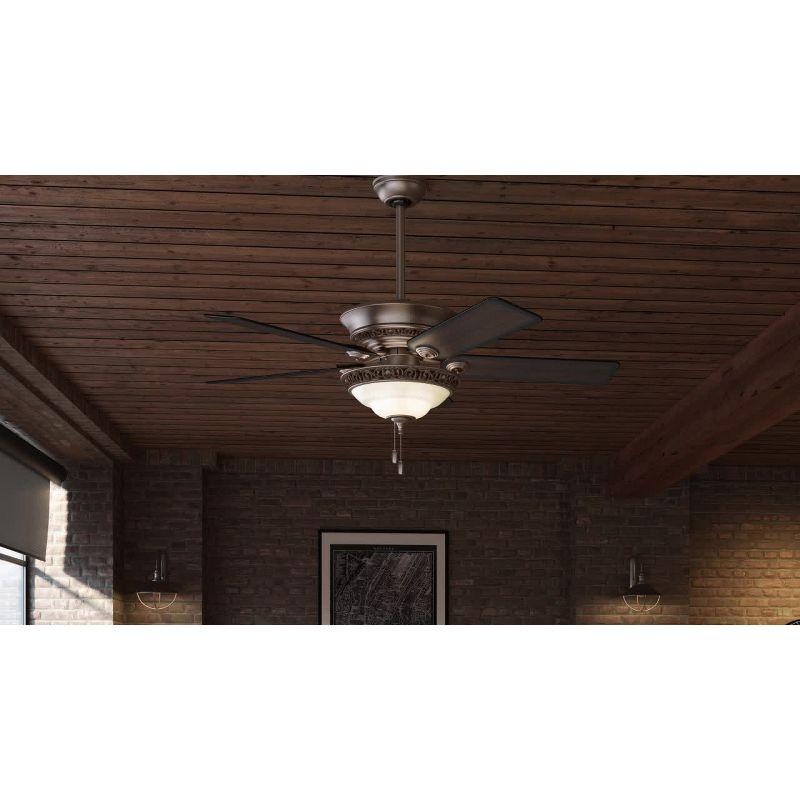 Italian Countryside 52" 5 - Blade Standard Ceiling Fan with Light and Pull Chains