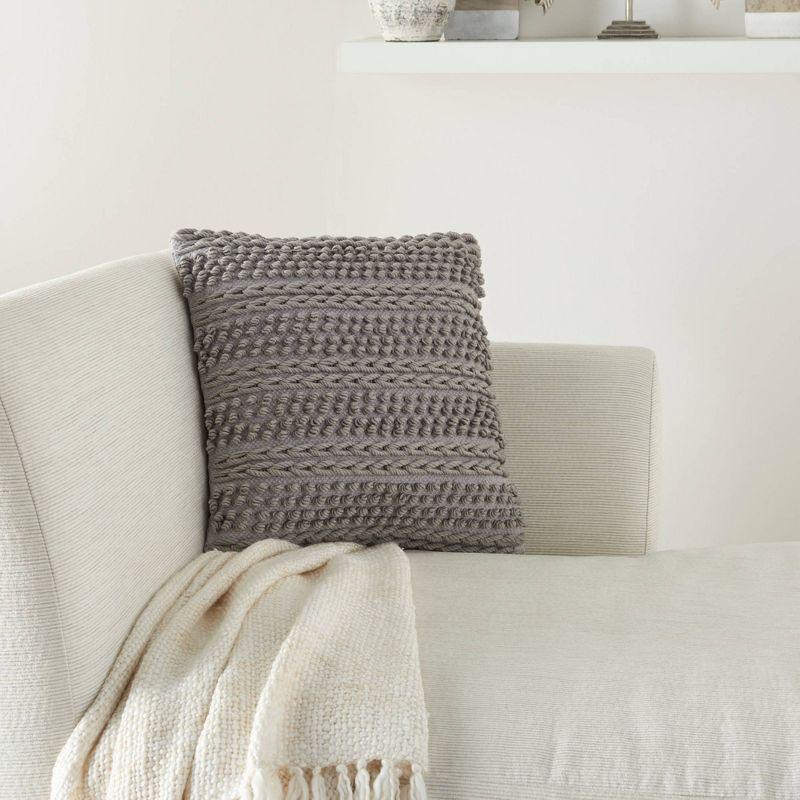 18"x18" Life Styles Woven Striped Square Throw Pillow - Mina Victory