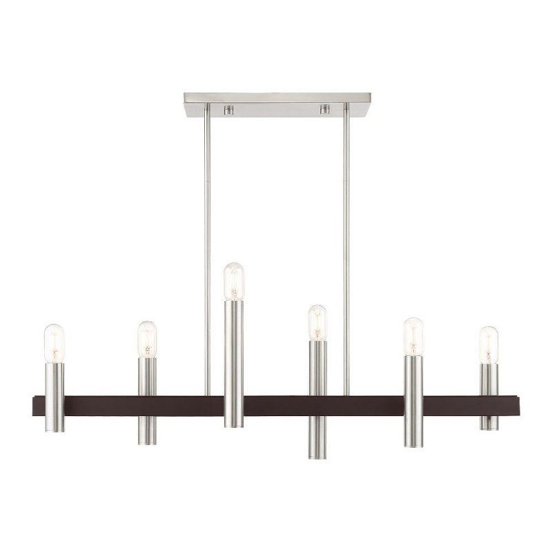 Livex Lighting Helsinki 6 - Light Chandelier in  Brushed Nickel