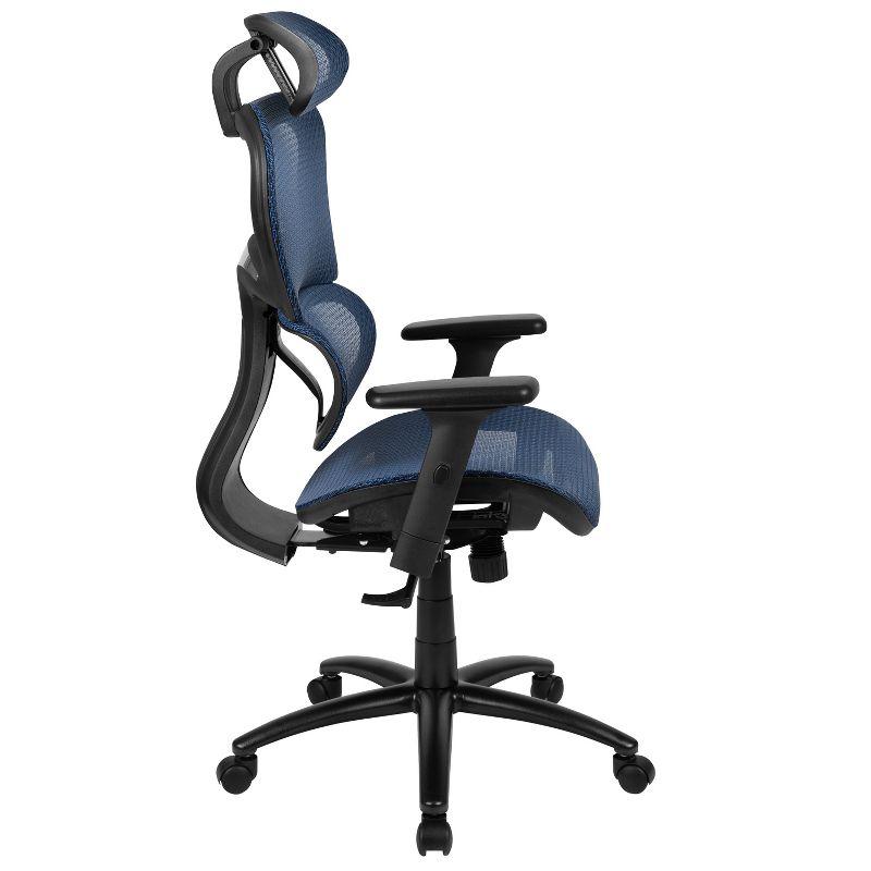 Flash Furniture Ergonomic Mesh Office Chair with 2-to-1 Synchro-Tilt, Adjustable Headrest, Lumbar Support, and Adjustable Pivot Arms