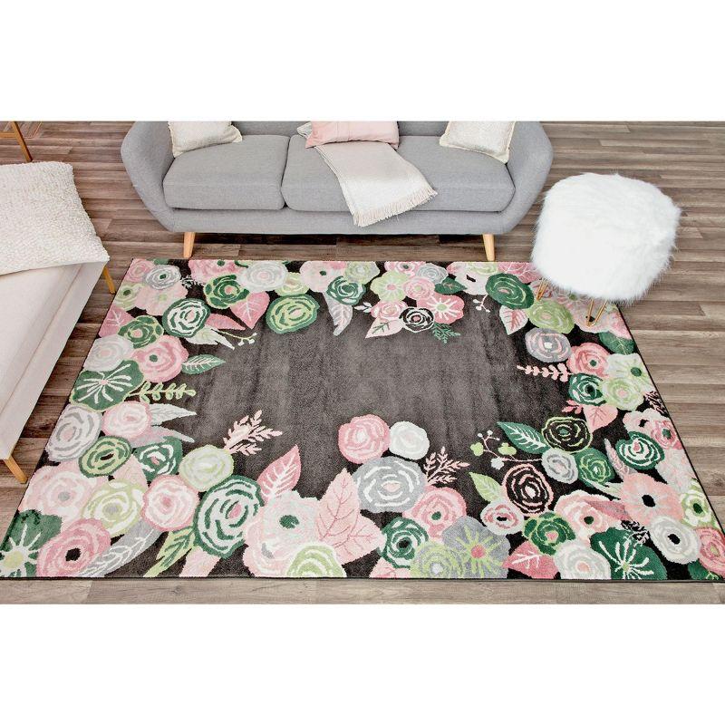 Rugs America Hanna Floral Transitional Area Rug