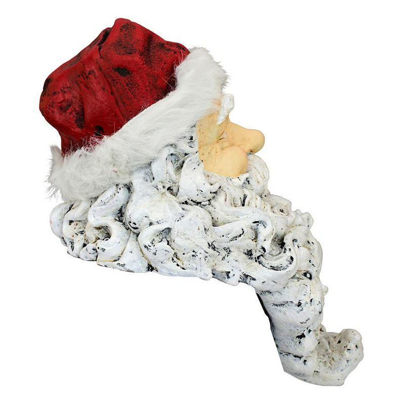 Design Toscano Ho-Ho-Hold It Santa Mantel Stocking Holder Statue, multi-colored