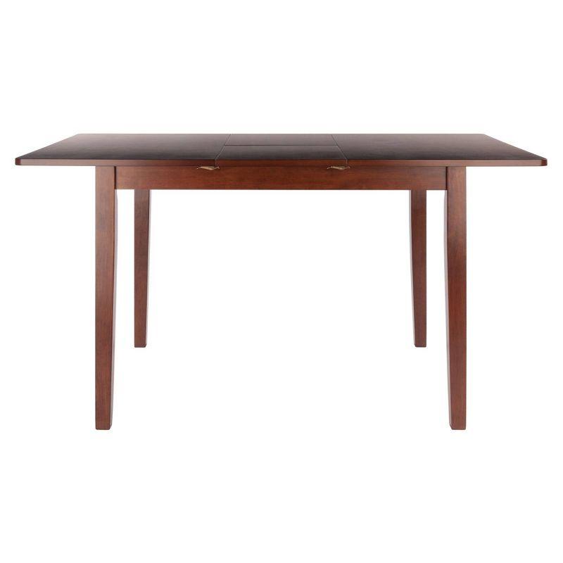 Darren Extendable Dining Table Walnut - Winsome: Self-Storing Butterfly Leaf, Seats 6