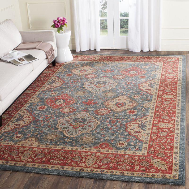 Mahal MAH655 Power Loomed Indoor Area Rug - Navy/Red - 8'9"x11'9" - Safavieh.