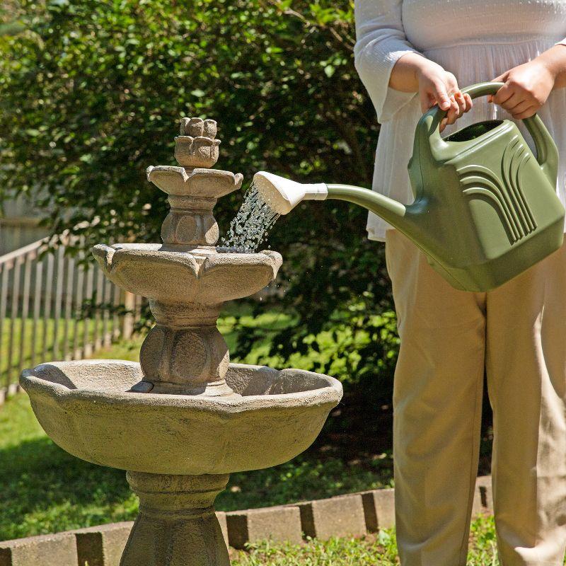 Sunnydaze 35"H Electric Fiberglass 3-Tier Birds' Delight Outdoor Bird Bath Water Fountain