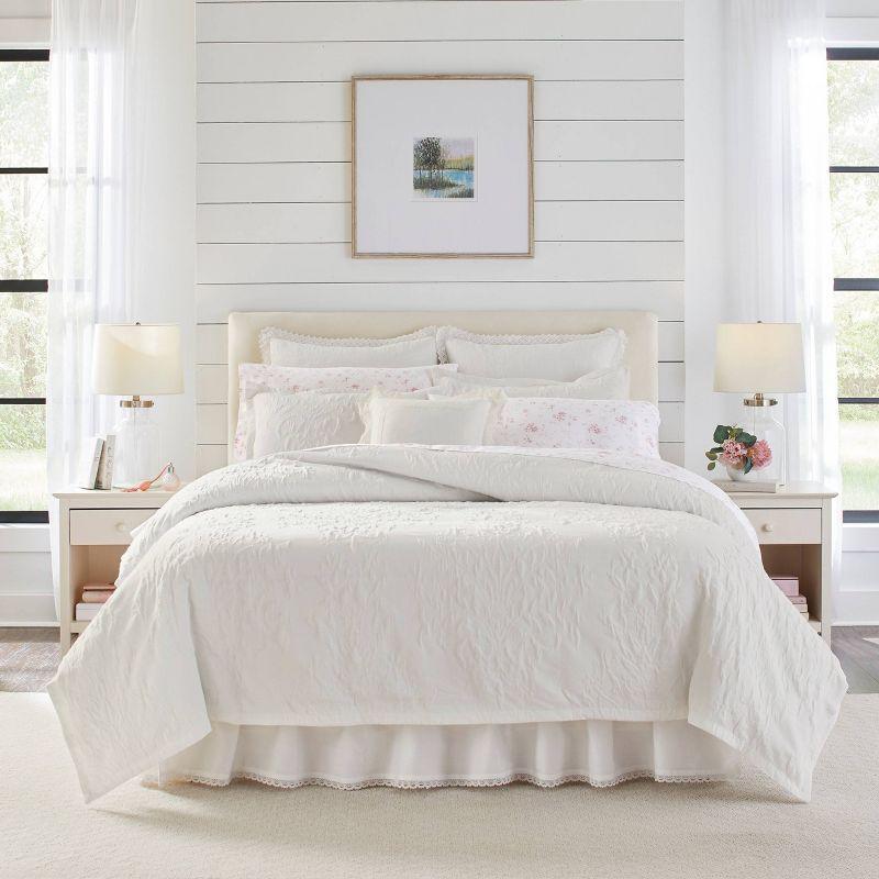 Rowland Duvet Set White - Laura Ashley