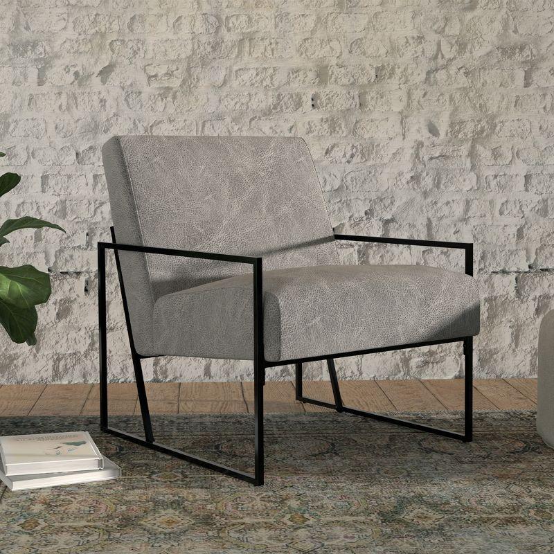 eLuxury Metal Arm Accent Chair