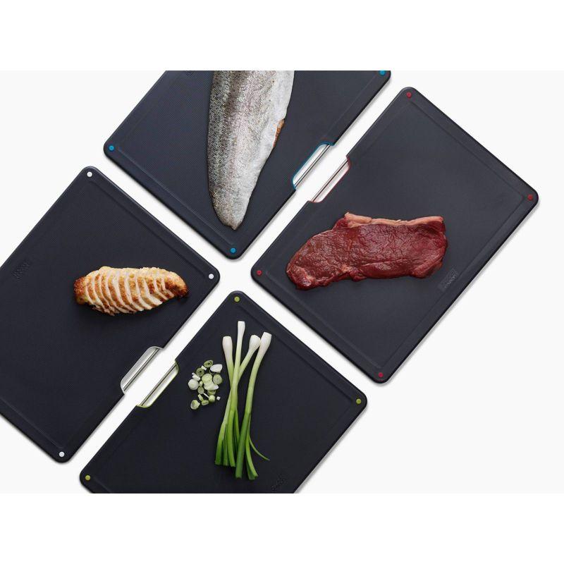 Joseph Joseph Folio Steel 4pc Chopping Board Set Stainless Steel: Lightweight Dishwasher-Safe Cutting Board Set