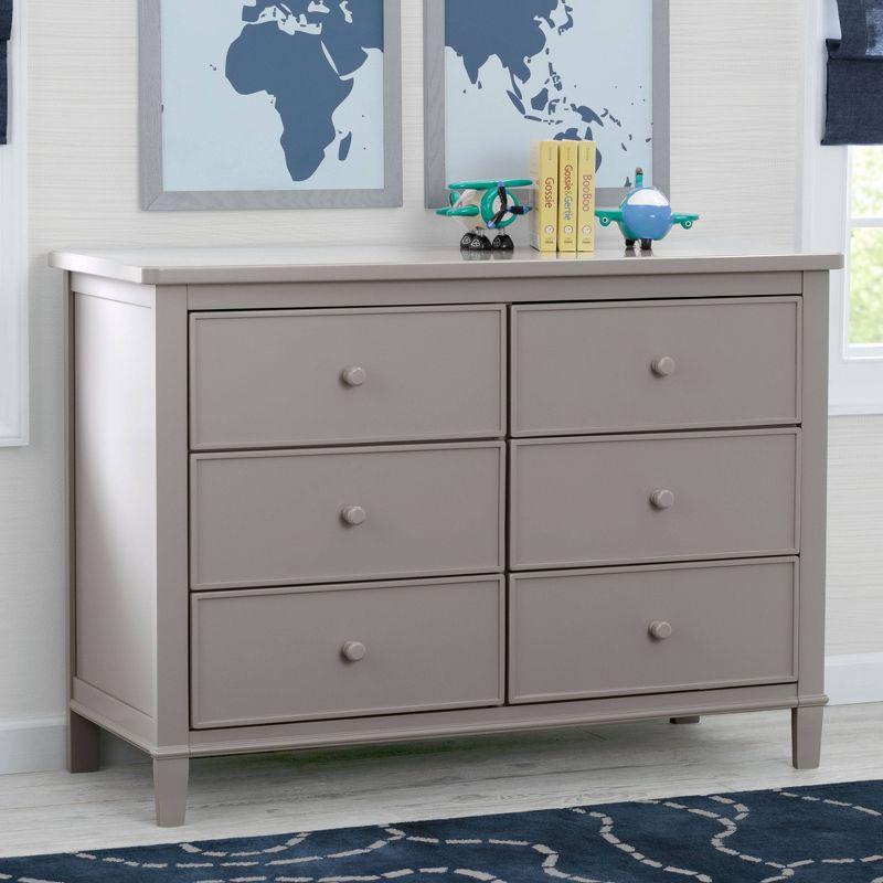 Gray Pine 6-Drawer Double Nursery Dresser